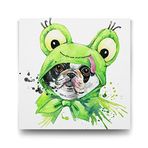 Tabloshop Kostümlü French Bulldog 50x50 cm Tablo