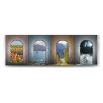Tabloshop Mevsim Kapıları 90x30 cm Tablo