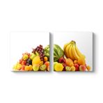 tabloshop Meyveler Panorama Tablo 123 x 60-2 Parçalı