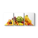tabloshop Meyveler Panorama Tablo 126 x 55-3 Parçalı