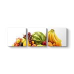 tabloshop Meyveler Panorama Tablo 156 x 50-3 Parçalı