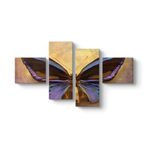 tabloshop Modern Kelebek Tablo 115 x 63-4 Parçalı