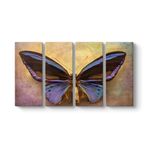 tabloshop Modern Kelebek Tablo 129 x 70-4 Parçalı