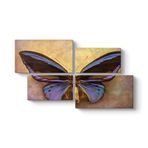 tabloshop Modern Kelebek Tablo 143 x 83-4 Parçalı