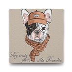 Tabloshop Mr. French Bulldog 70x70 cm Tablo