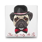 Tabloshop Mr. Pug 70x70 cm Tablo
