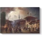 Tabloshop Osmanlıda Çarşı Meydanı 125x80 cm Tablo