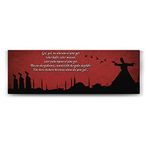 Tabloshop Panoramik Mevlana Sözleri 180x60 cm Tablo