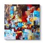 tabloshop Parçalı Şekiller Tablo 90 x 90