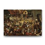 Tabloshop Pieter Bruegel Karnaval Ve Perhiz 100x70 cm Tablo