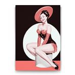 Tabloshop Pin Up Girl Retro 60x90 cm Tablo