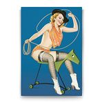 Tabloshop Pin Up Girl Rodeo 100x140 cm Tablo