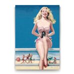 Tabloshop Pin Up Girl Sahil 70x100 cm Tablo