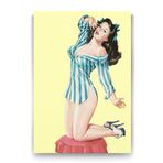 Tabloshop Pin Up Girl Yawn 80x125 cm Tablo