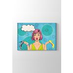 Tabloshop Pin Up Kızı Ayakkabı 60x40 cm Tablo
