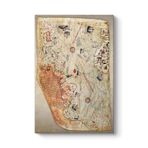 tabloshop Piri Reis Dünya Haritası Kanvas Tablo 100 x 140