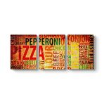 tabloshop Pizza Panorama Tablo 156 x 70-3 Parçalı