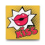 Tabloshop Popart Öpücük 70x70 cm Tablo