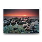 Tabloshop Sahilde Çakıl Taşları 60x40 cm Tablo