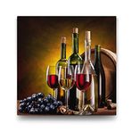 Tabloshop Şarap Bardakları 100x100 cm Tablosu