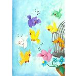 Tabloshop Şarkı Söyleyen Kuşlar 40x60 cm Tablo