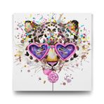 Tabloshop Sevimli Leopar 100x100 cm Tablo