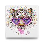 Tabloshop Sevimli Leopar 90x90 cm Tablo