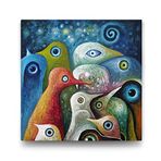 Tabloshop Soyut Kuşlar 80x80 cm Tablo