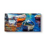 tabloshop Tekneler Yağlı Boya Tablo 100 x 50