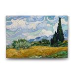 Tabloshop Vincent Van Gogh Selvi Ağaçlı Buğday Tarlası 45x30 cm Tablo