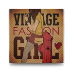 Tabloshop Vintage Fashion Girl 70x70 cm Tablo