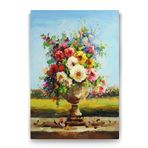 Tabloshop Yağlıboya Çizim Çiçek 80x125 cm Tablosu