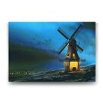 Tabloshop Yel Değirmeni 45x30 cm Tablo