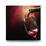 Tabloshop Yıllanmış Kırmızı Şarap 50x50 cm Tablo