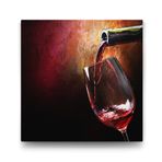 Tabloshop Yıllanmış Kırmızı Şarap 70x70 cm Tablo