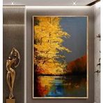 TabloWall Çerçeveli Manzara Yağli Boya Tablo 100x150