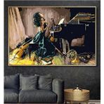 TabloWall Çerçeveli Piano Yağli Boya Tablo 100x150