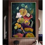 TabloWall Tablowall Çerçeveli Çiçekli Yağli Boya Tablo 100x150