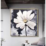 TabloWall Tablowall Çerçeveli Çiçekli Yağli Boya Tablo 120x120