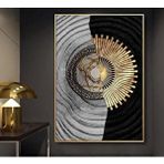TabloWall Tablowall Çerçeveli Golden Sun Yağli Boya Tablo 75x100