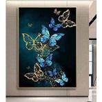 TabloWall Tablowall Çerçeveli Kelebekli Yağli Boya Tablo 90x120