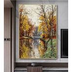 TabloWall Tablowall Çerçeveli Manzara Yağli Boya Tablo 90x120