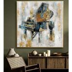 TabloWall Tablowall Çerçeveli Piano Yağli Boya Tablo 100x100
