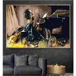 TabloWall Tablowall Çerçeveli Piano Yağli Boya Tablo 90x120