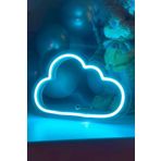 TABLOX Çocuk Odası Için Masaüstü Küçük Bulut Şeklinde Neon Led Işıklı Tablo 20 X 14 Cm