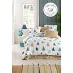 Tabu Home Puantiyeli Desenli Tek Kişilik Nevresim Takımı Beyaz 160 x 220 cm Lastikli Çarşaf