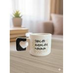 Tabuları Yıkarım Bulaşıklara Karışmam Kalp Kulp Kupa - Hediye Seramik Kupa
