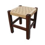 Tabure Ceviz Renk Hasır Örmeli 45 cm