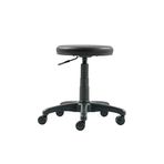 Tabure, tekerlekli yüksekliği ayarlanabilir hareketli yuvarlak deri tabure, Masachi Office Furniture, stool