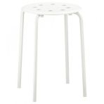 Tabure,Beyaz Ikea Genislik 40Cm Beyaz Renk Yuvarlak Tabure